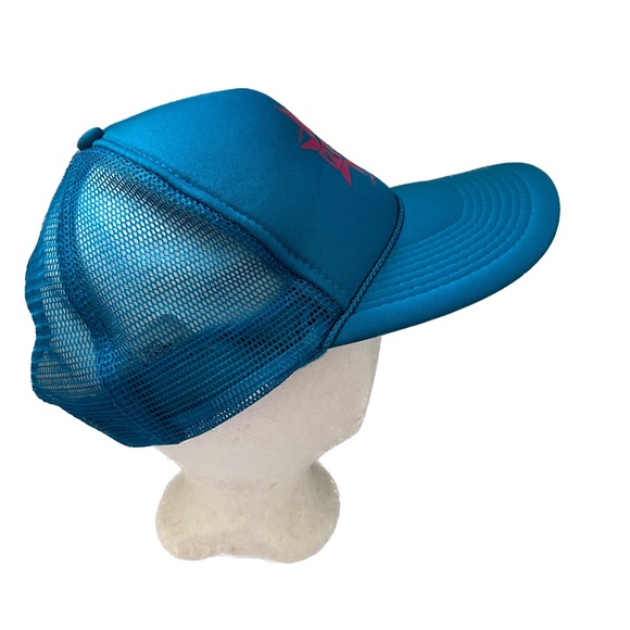 Volcom hat vintage snapback blue and pink trucker cap adjustable Otto sweatband - Picture 4 of 8